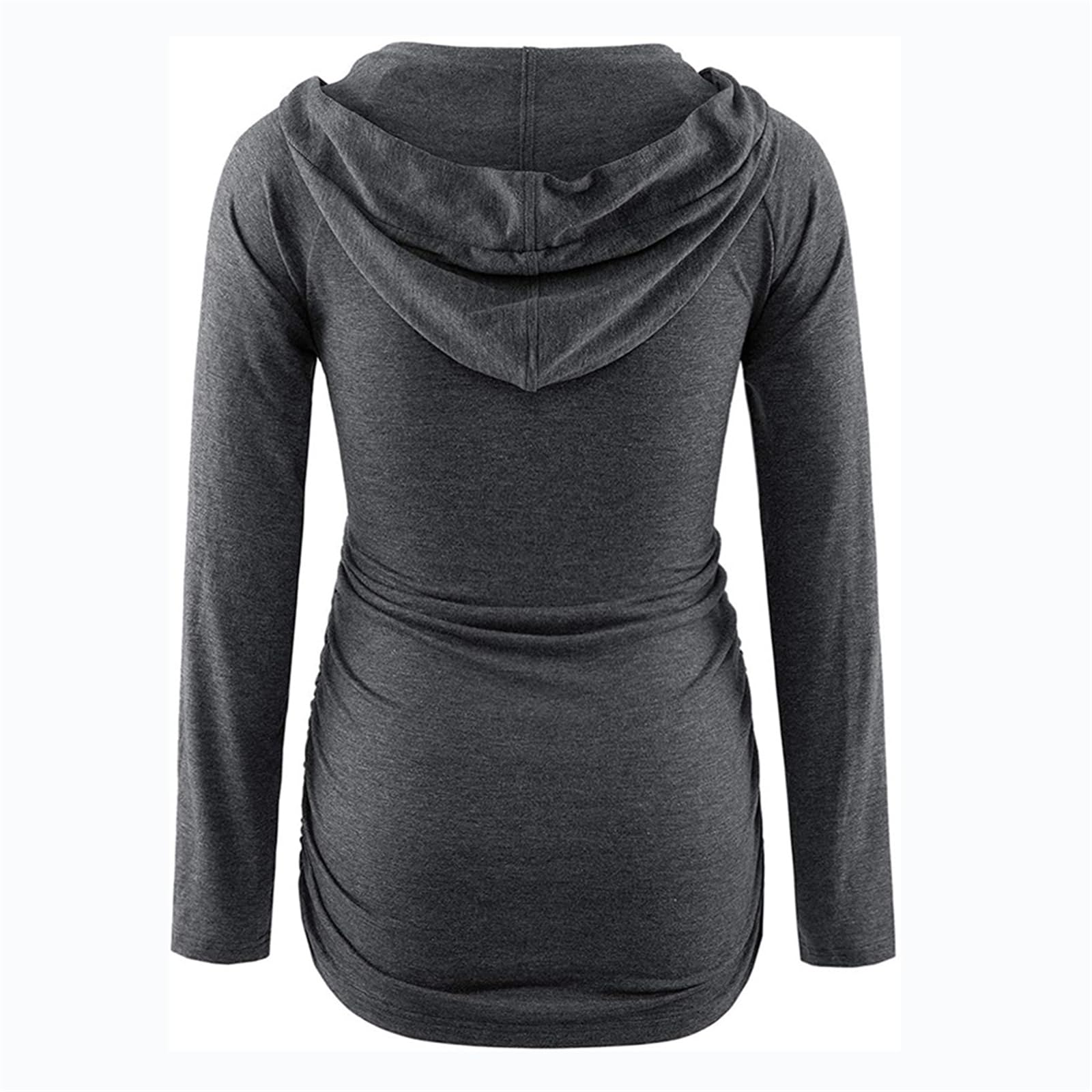 Felpa premaman comoda con cappuccio e scollo a V a maniche lunghe, perfetta per le mamme in attesa in autunno e inverno con cappuccio