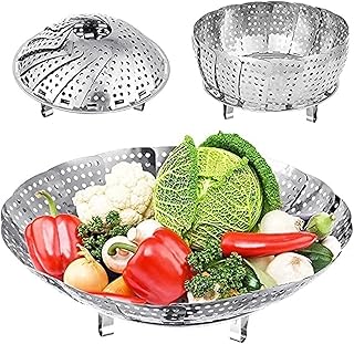 AADHIK Vegetable Steamer Basket Stainless Steel Vegetable Steamer for Cooking Vegetable &amp; Fruits/Salad/Steaming with Inser...