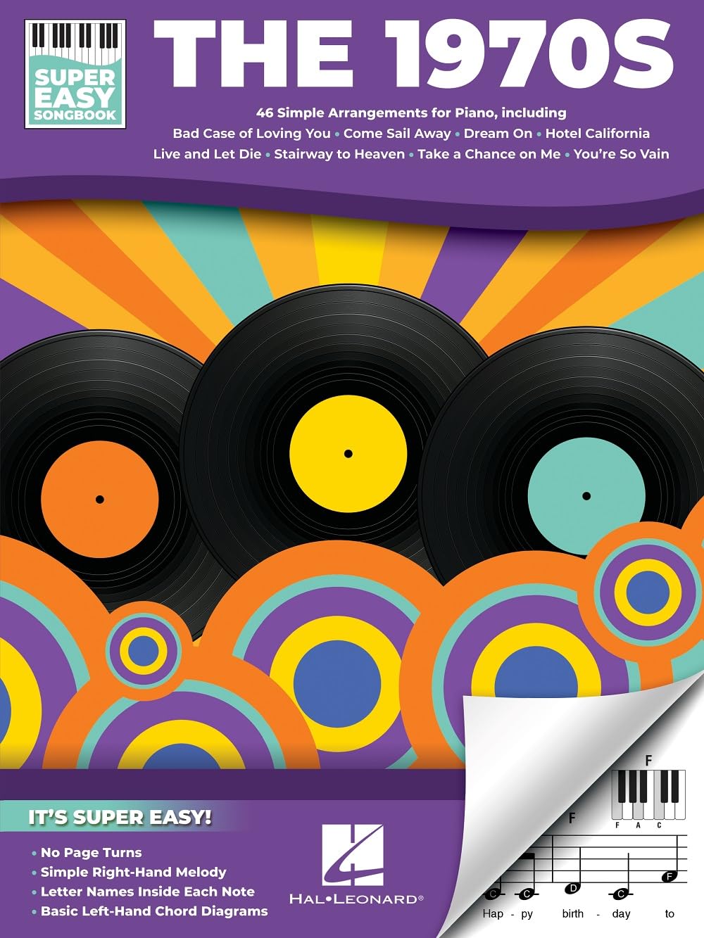 The 1970s - Super Easy Songbook. Vocal And Piano.