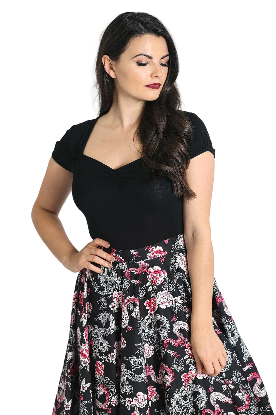 Hell Bunny Unisex Blk Mia Top