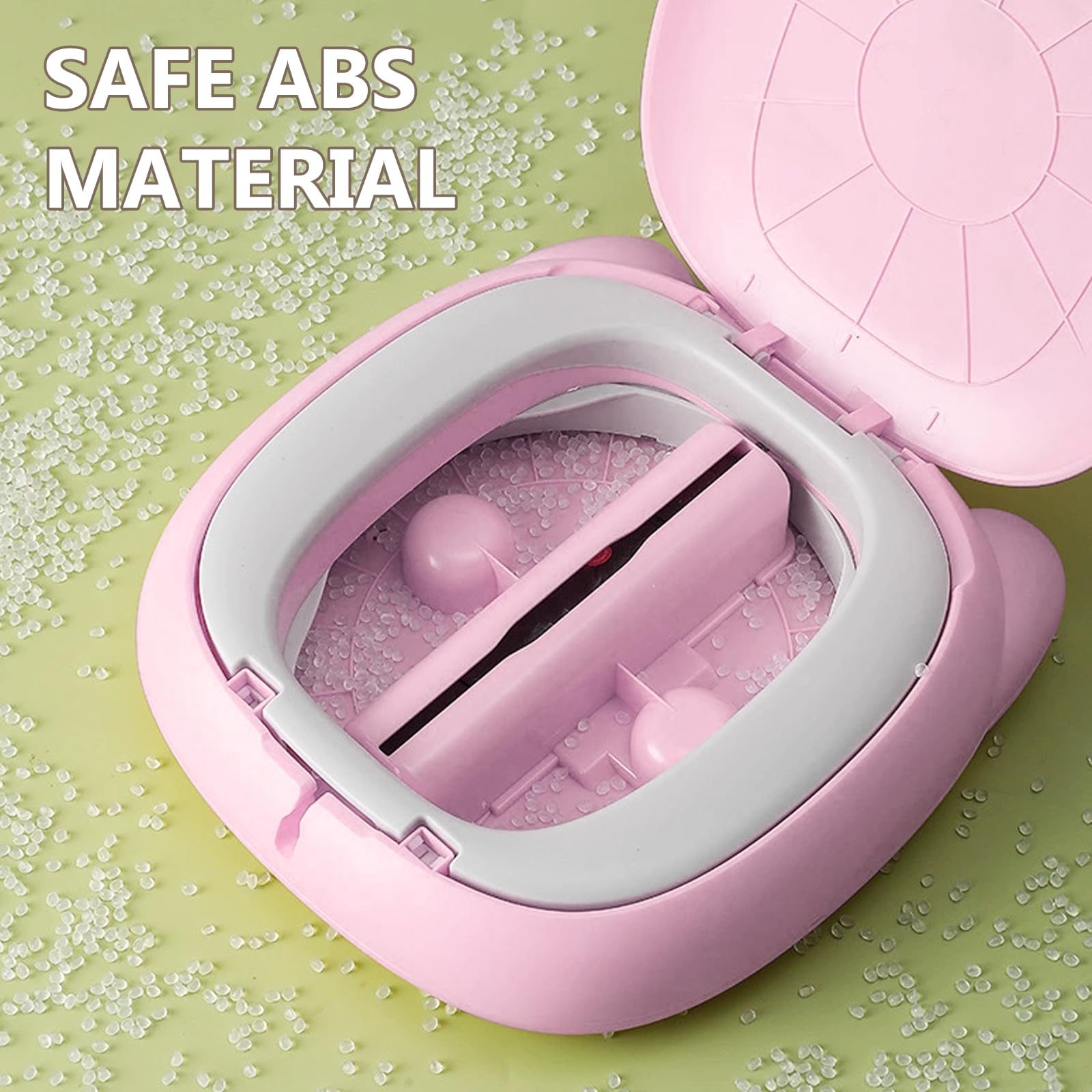 Vasino Portatile per Bambini da Viaggio, Vasino da Viaggio per Bambini con 15 Sacchetti Vasino per Bambini WC Pieghevole Rosa Compatto e Sicuro Ideale per Uso Interno Esterno Auto o Campeggio, Rosa
