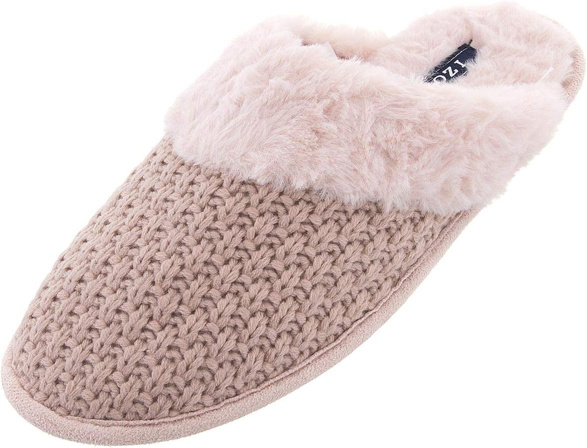 IZOD Womens Knit Scuff Slippers
