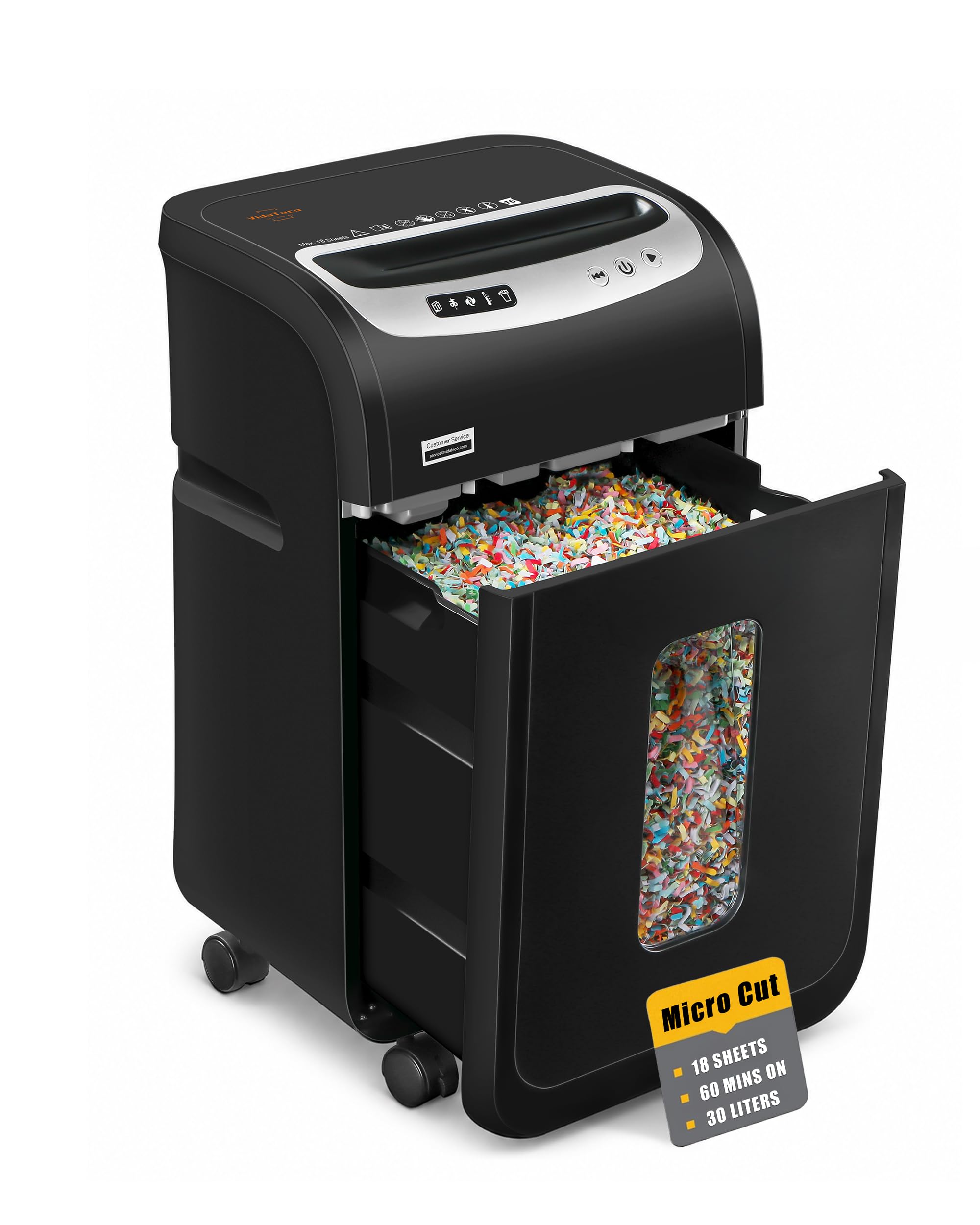 VidaTeco 18-Sheet Micro Cut Paper Shredder for Home Office Heavy Duty
