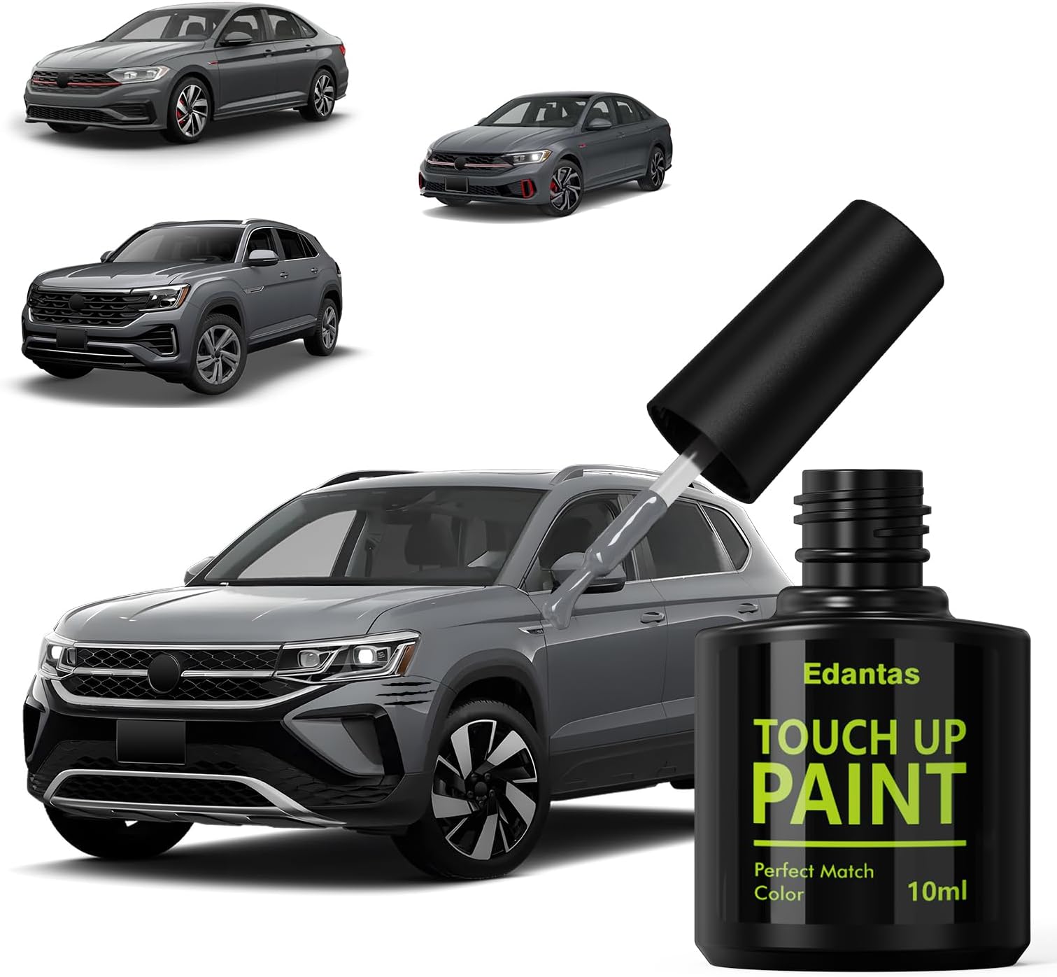 LH7J Pure Grey Touch Up Paint for Volkswagen Cars, Professional Auto Touch-up Paint Scratch Repair Kit, Automotive Paints Exact Match Compatible with Atlas/Jetta/Taos/ID4/GLI