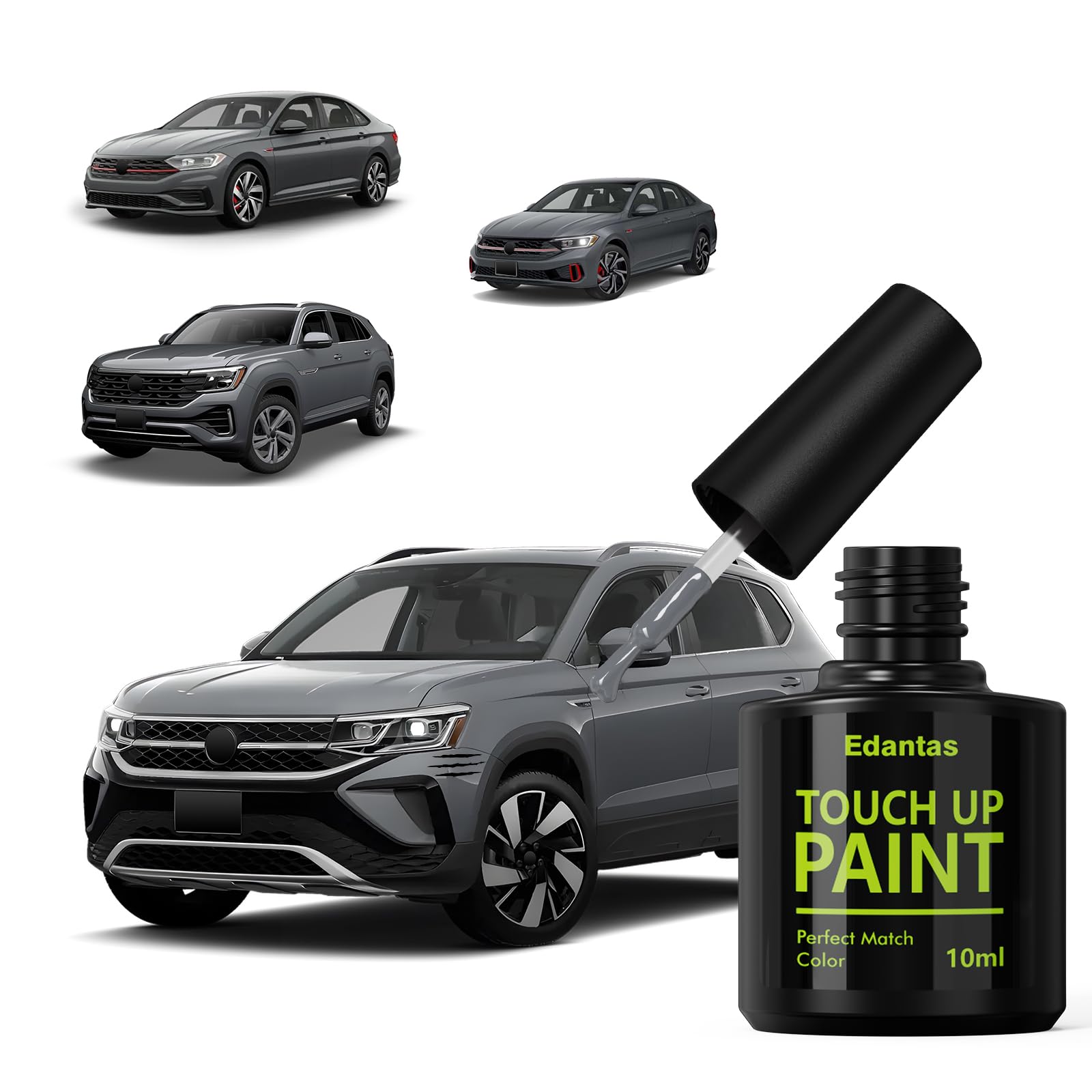 LH7J Pure Grey Touch Up Paint for Volkswagen Cars, Professional Auto Touch-up Paint Scratch Repair Kit, Automotive Paints Exact Match Compatible with Atlas/Jetta/Taos/ID4/GLI