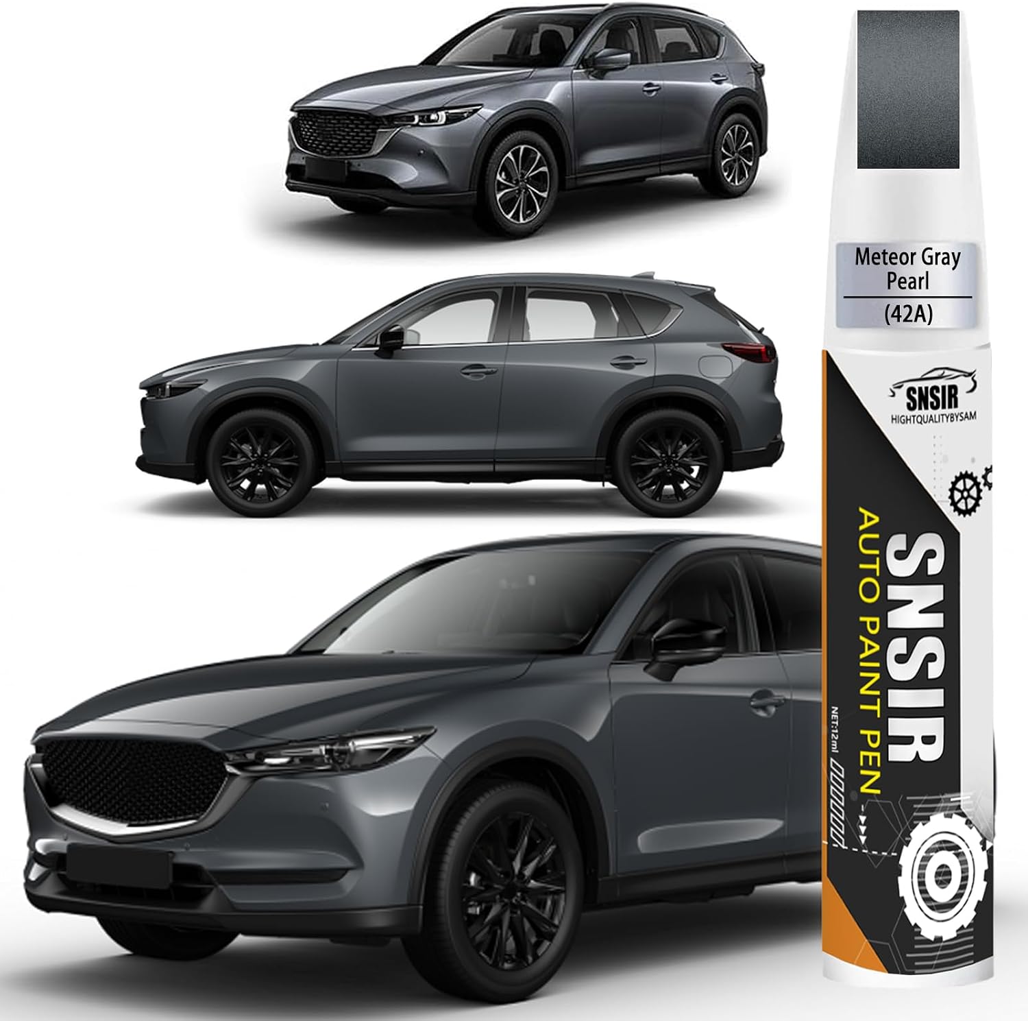Car Touch up Paint(Soul Red Crystal Metallic 46V) Compatible with Mazda, Car Paint Pen Scratch Repair Two-In-One Touch Up Paint, Premium Car Scratch Remover for Deep Scratches
