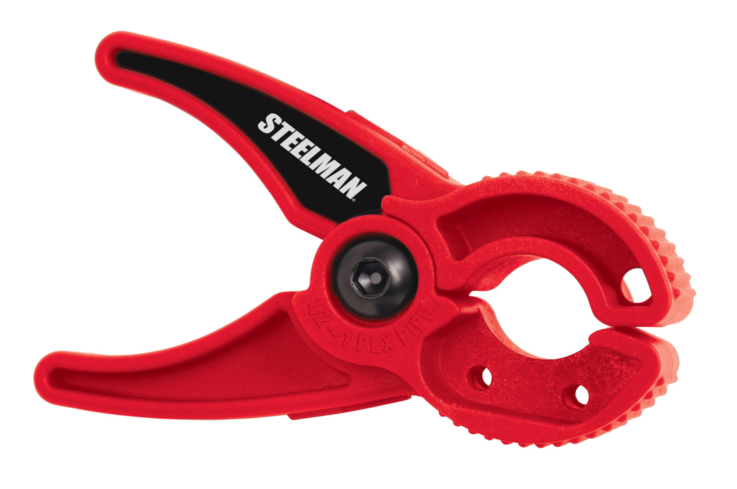 Steelman PEX Pipe and Tubing Cutter, Cleanly Cuts 1/2-Inch - 1-Inch PEX Hoses, Spare Blades Included (61206)
