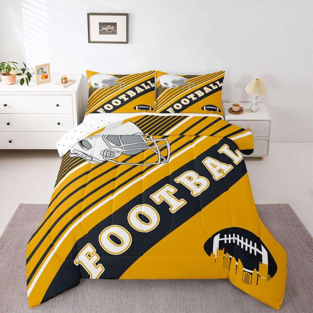 Football Comforter Set - Twin Size -20 Football Comforter Set - Twin Size -20