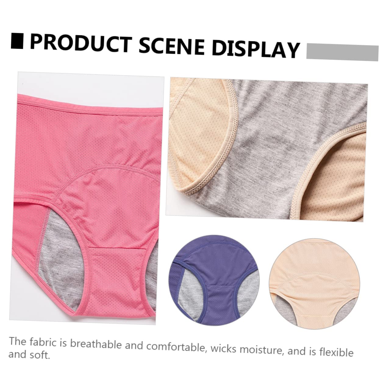 GALPADA 8 Piezas Pantalones Sanitarios Bragas Ropa Interior De Época Calzones Menstruales Calzoncillos Sanitarios Calzoncillos a Prueba De Fugas Perder Absorber Agua Tía Nylon
