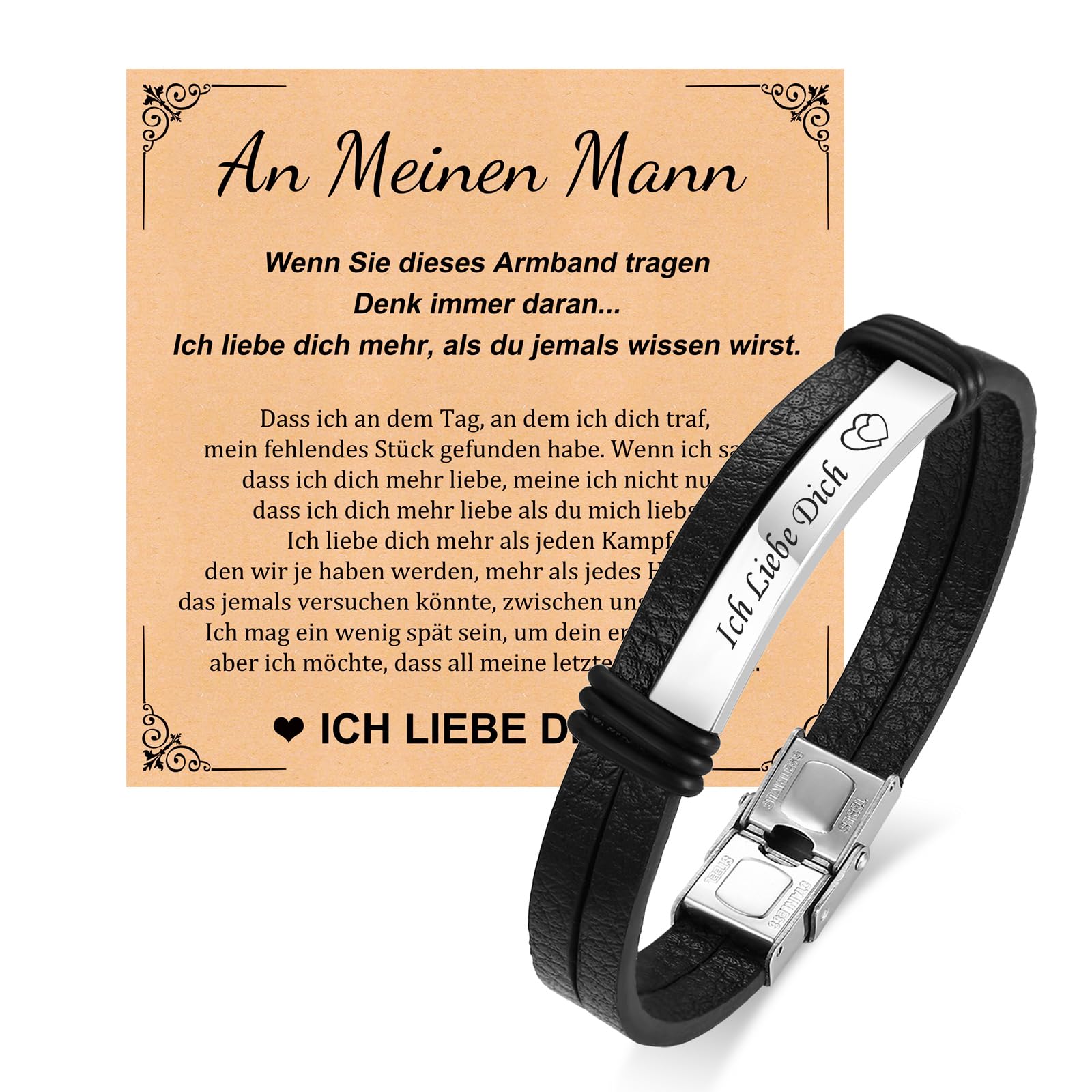 Lederarmband Mit Unendlichkeitszeichen – Personalisiert Mit Gravur – Schmuck