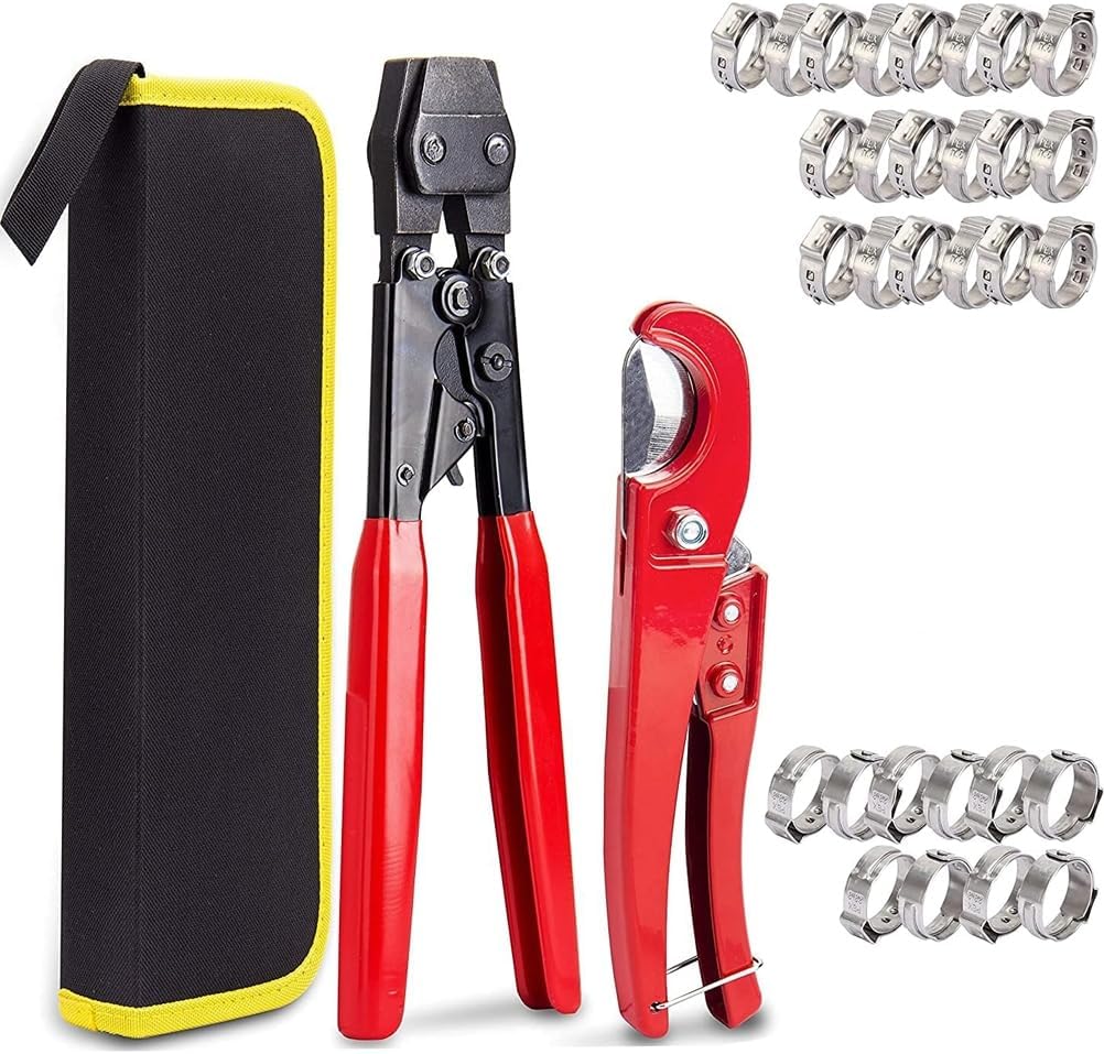 PEX Crimping Tool, Cinch & Remove PEX Clamp Tool for 3/8 to 1inch