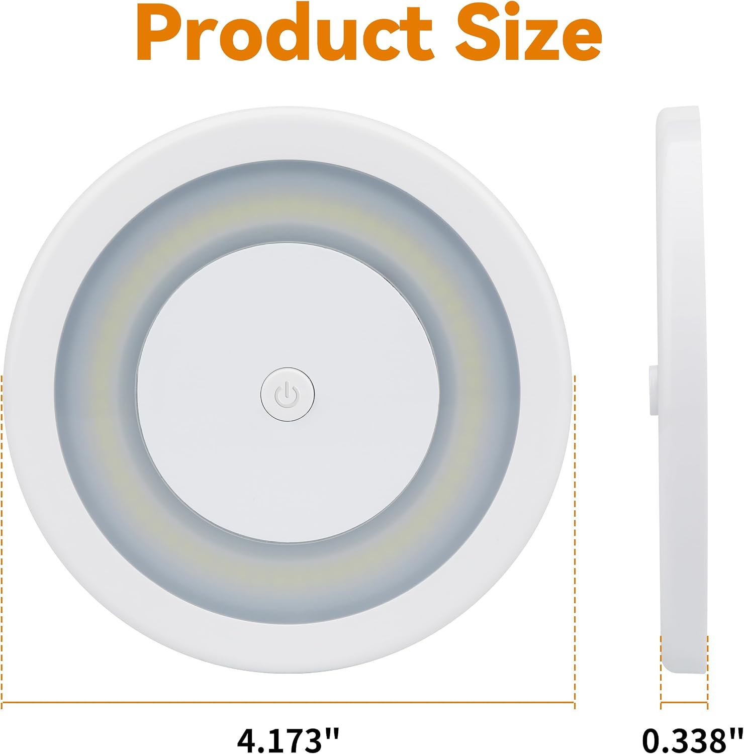 RVZONE RV Boat LED Ceiling Dome Light 12V 600LM RV Puck Light Dimmable Disk Light with Dimmer Switch RV Interior Lighting for RV Boat Camper Trailer Motorhome