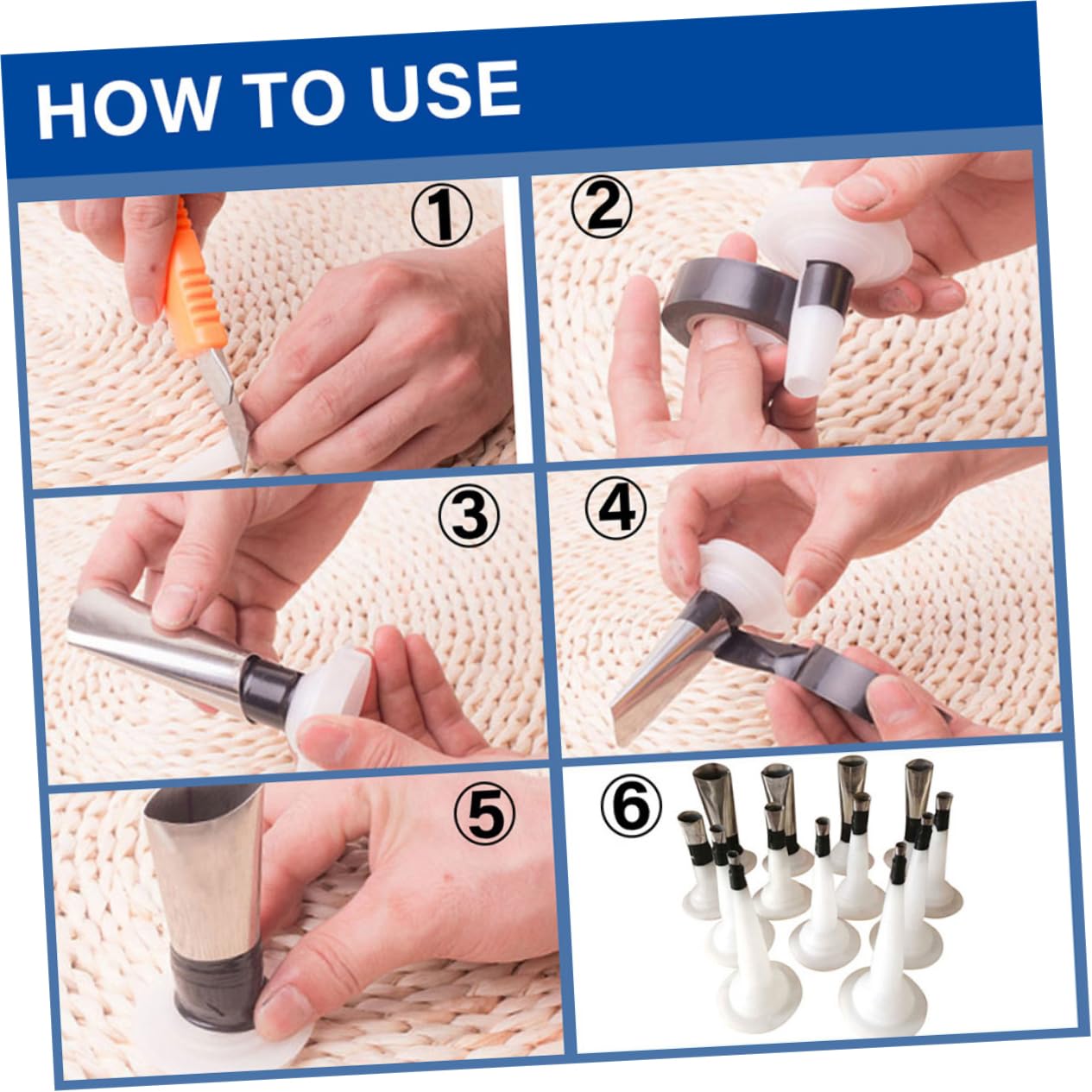 VILLCASE 20pcs Stainless Steel Nozzles Caulking Nozzle Set Versatile for Efficient Sealing Work