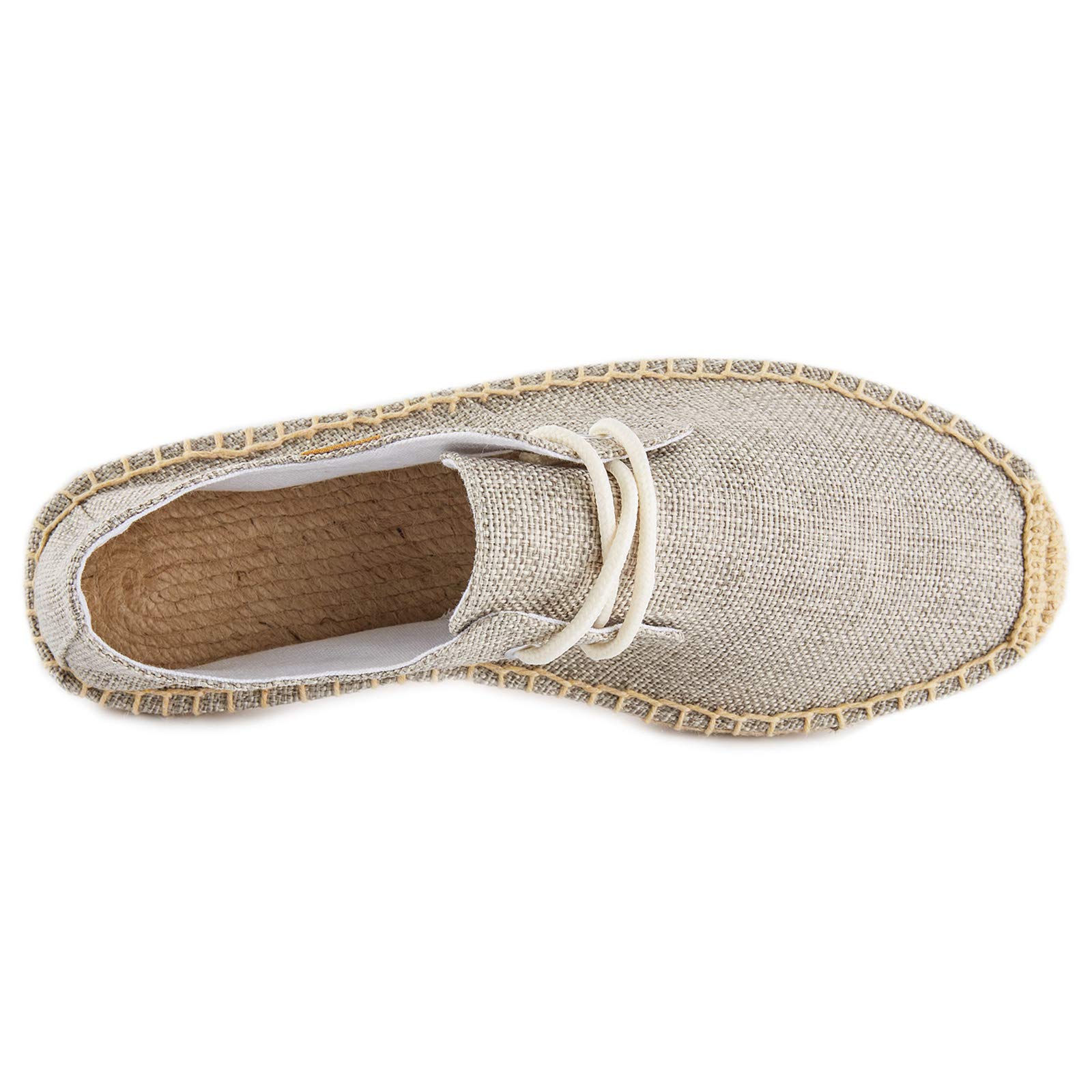 Espadrilles Plates en Toile décontractées Lacets pour Hommes