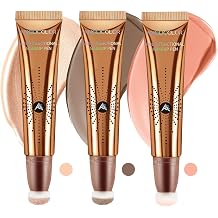 Anglicolor Contour Stick With Cushion Applicator, Liquid Wand, Cream Smooth, Bronzer Stick Lightweight for Face, Vegan & Cruelty-Free 02#Fair/Medium, 12ML
