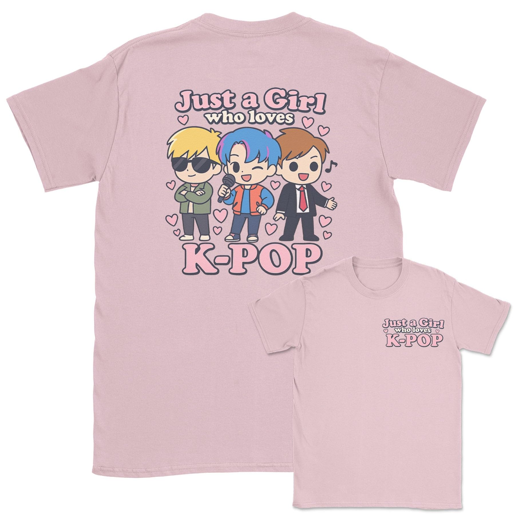 The Gift Project Just A Girl Who Loves K-Pop - K-Pop Graphic Printed T-Shirt Multicoloured