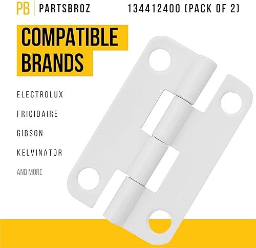 Miniatura 2 de PartsBroz 134412400 Bisagra de puerta (paquete de 2) – Compatible con lavadora de secadora Frigidaire Kenmore Crosley Westinghouse – Sustituye a