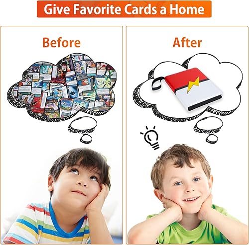 Miniatura 6 de Tarjetero para tarjetas de intercambio 900 tarjetas con 50 fundas extraíbles y 9 bolsillos piel sintética colección de tarjetas tarjetero para niños