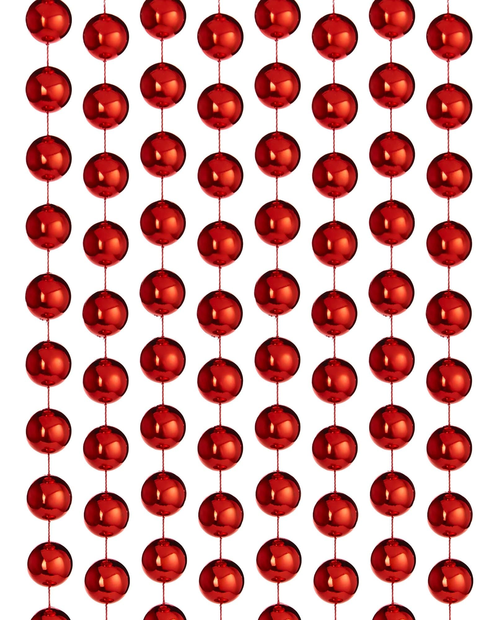 Werchristmas Red Oversized Beaded Garland, 2.7 M