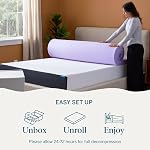 LUCID 3 Inch Lavender Infused Memory Foam Mattress Topper - Ventilated Design - Twin Size