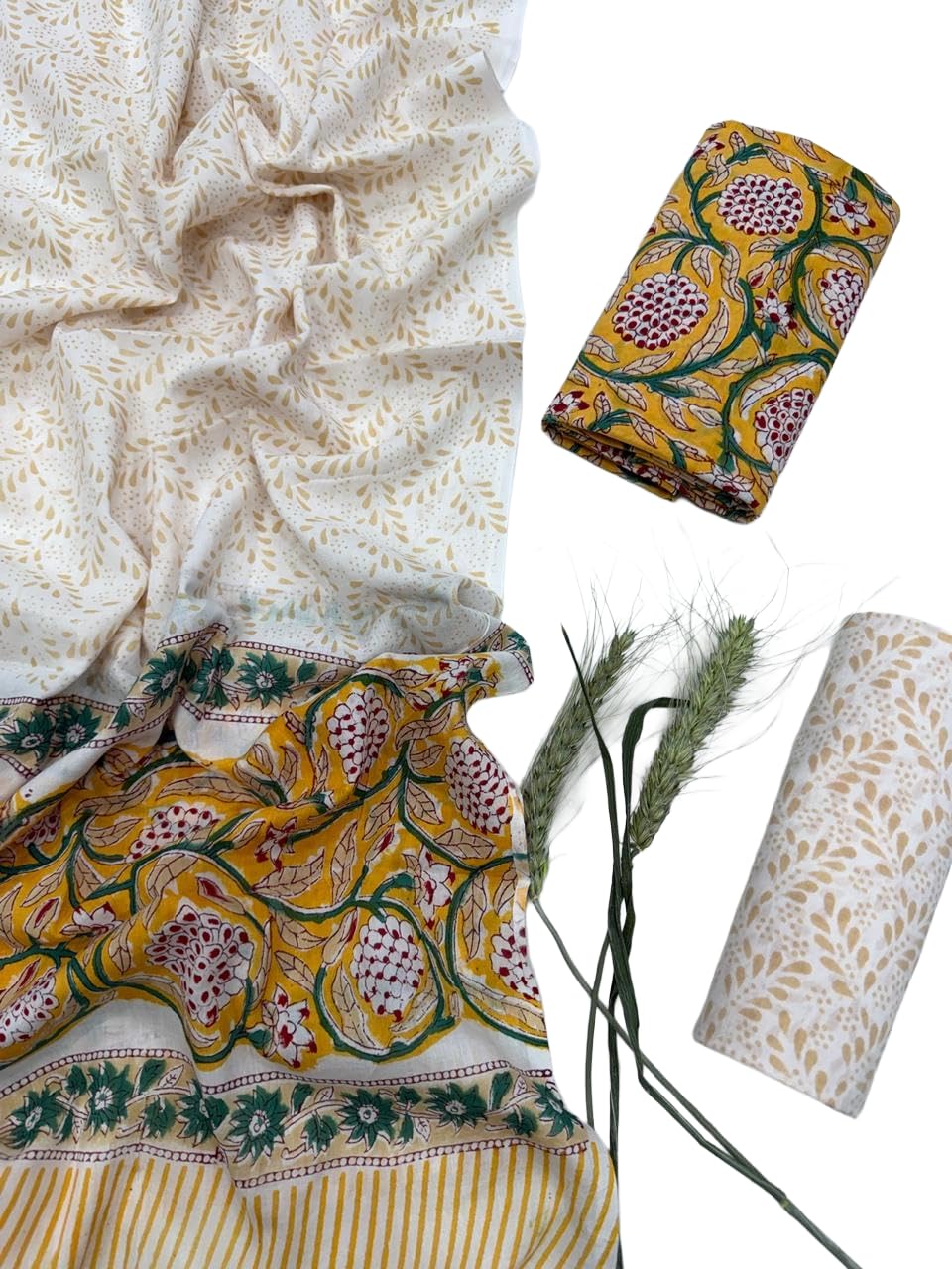 DRAVINAM Trends Unstitched Sanganeri Hand Block Print Pure Cambric Cotton Suit Dress Material for Women with Mulmul Cotton... - Review, Price and Buying Guide