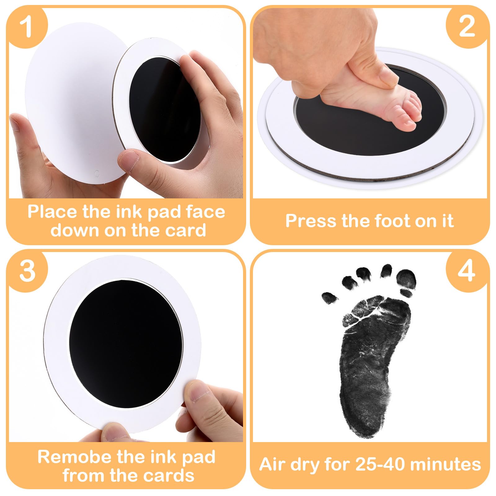 Small Hand Print Ink Snapklik.com : Baby Handprint And Footprint Kit, Round Baby Handprint ...