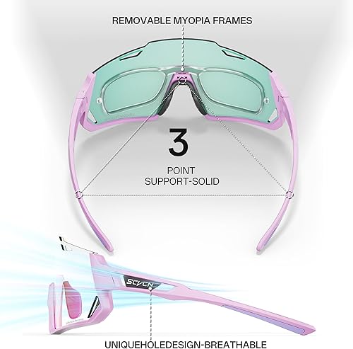 Miniatura 4 de SCVCN Gafas de ciclismo fotocromáticas Gafas de sol deportivas transparentes hombres mujeres MTB BMX Running Driving