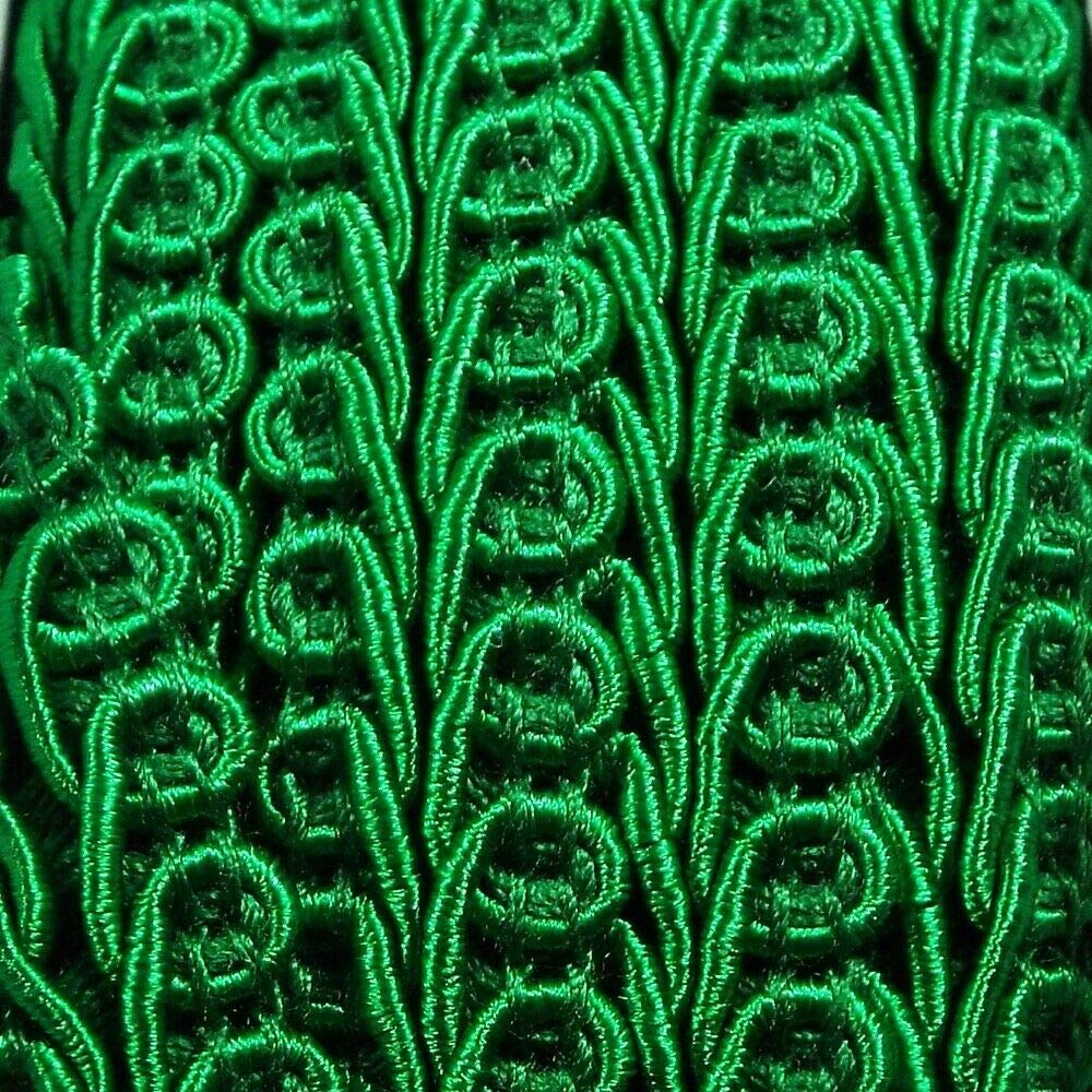 Tressage double parchemin 15 mm vert émeraude ruban galon passementerie Be-Creative 2m