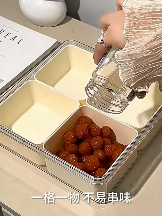Amazon.co.jp: お菓子皿 来客用 仕切り プレート フルーツ収納ケース