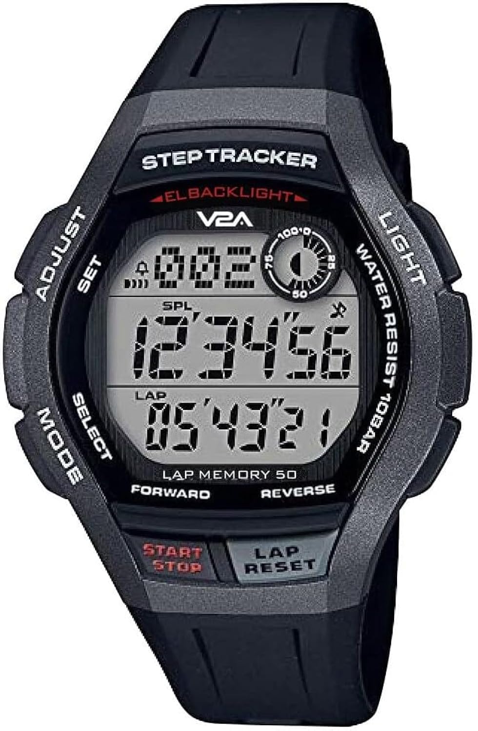 V2A Digital Unisex Watch (Grey Dial Black Colored Strap) (B0BDVQ1TNV) Amazon Price History, Amazon Price Tracker