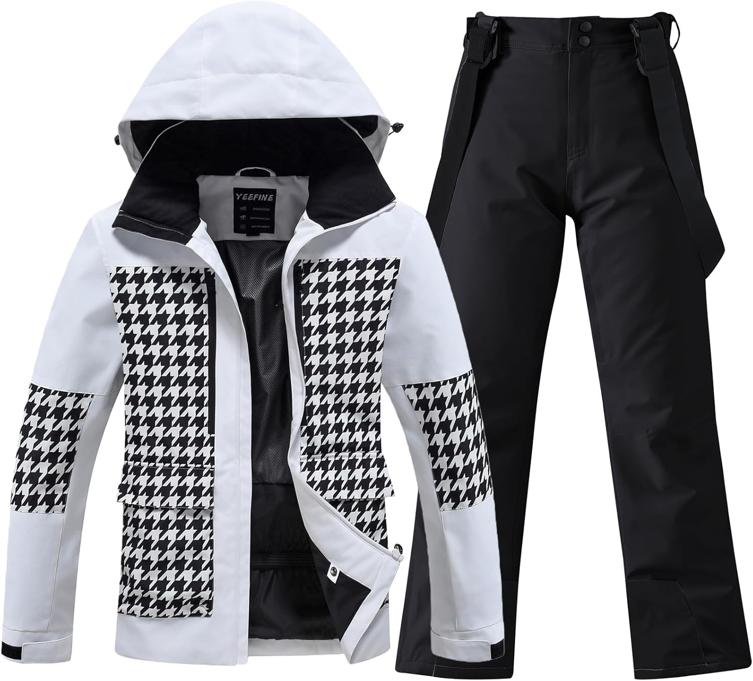 購入 HOTIAN レディース スキージャケットとパンツセット 防風 防水