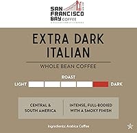 Vista 3 de San Francisco BayCoffee Extra Dark Italian - Café en grano entero tostado oscuro, italiano extra oscuro (bolsa de 2 libras)