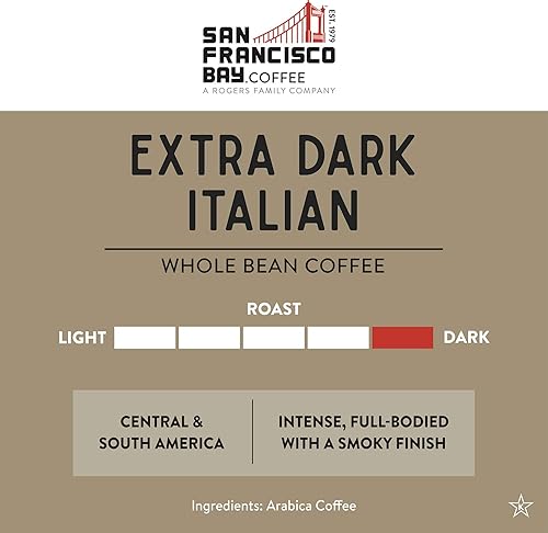 Miniatura 3 de San Francisco Bay Coffee Extra Dark Italian Roast Whole Bean 2LB 32 Ounce Dark Roast
