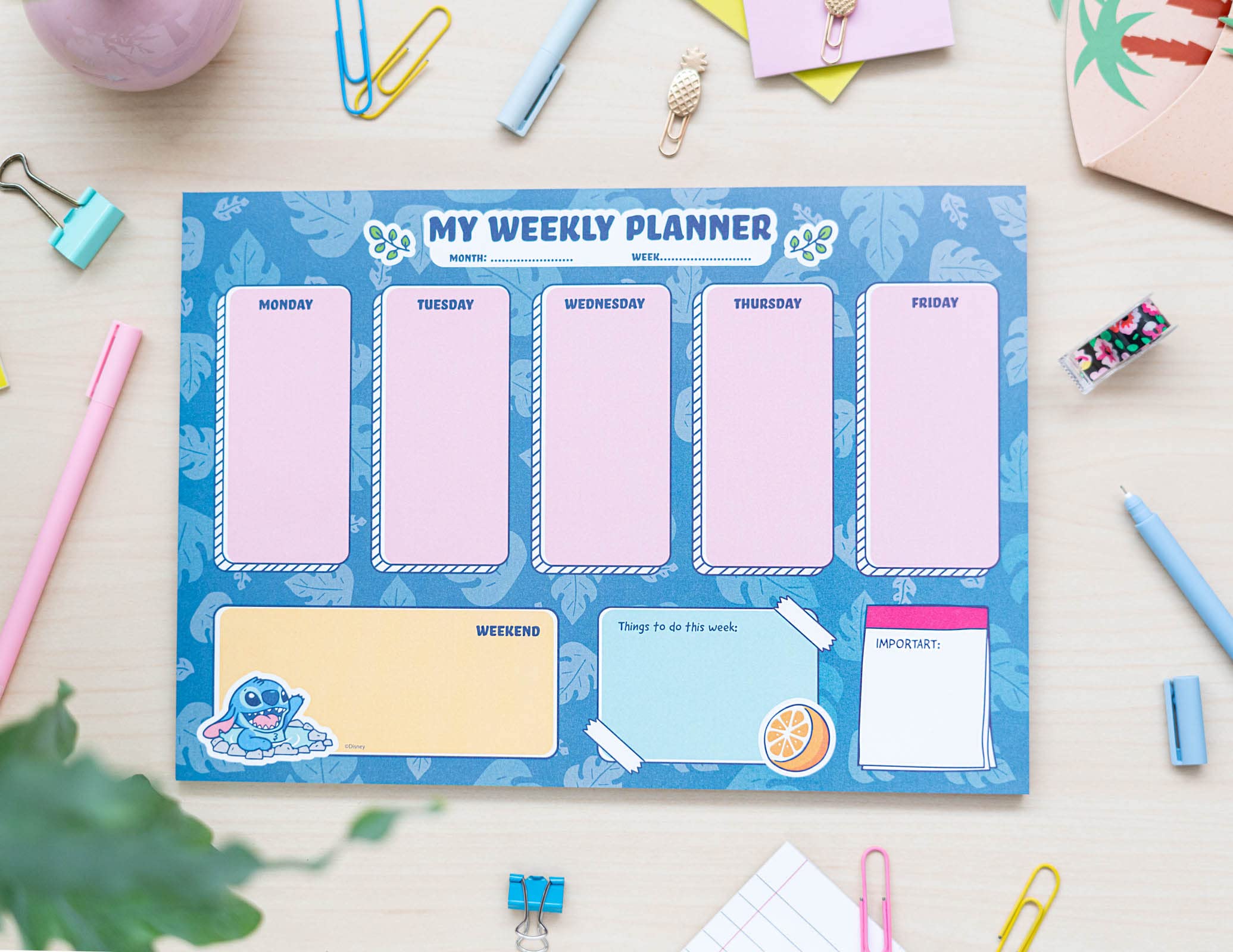 Grupo Erik Bloc-Notes A4 Friends Semainier – Planner Hebdo Officiel Super Mignon Pour Organiser Sa Semaine !