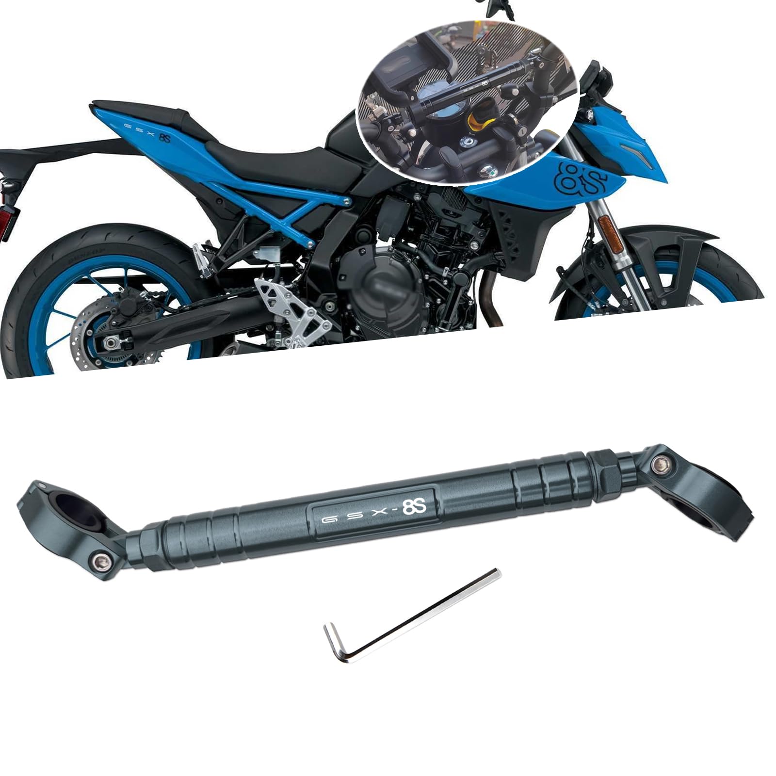 for GSX-8S GSX 8S 2025 Motorcycle CNC Aluminum Alloy Accessories Handlebar Bracket Suppor…