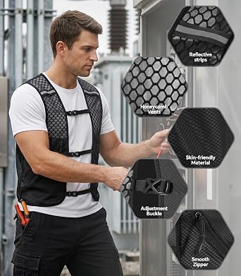 Cooling Vest for Men and Women Wearable Fan Portable With Air Vest Air Conditioned for Work,Gardening,Fishing,Travel