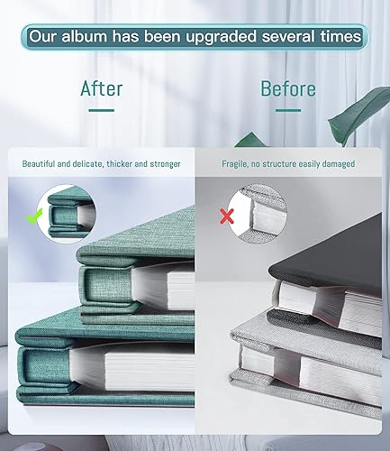 Miniatura 4 de popotop Álbum de fotos autoadhesivo con ventana de visualización de imágenes, 60 páginas, kit de suministros para álbumes de recortes para fotos