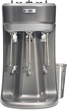 Hamilton Beach Commercial Commercial HMD400R Triple-Spindle Drink Mixer, 3 Speed Universal Motors, Hands-Free Operation, NSF Certified