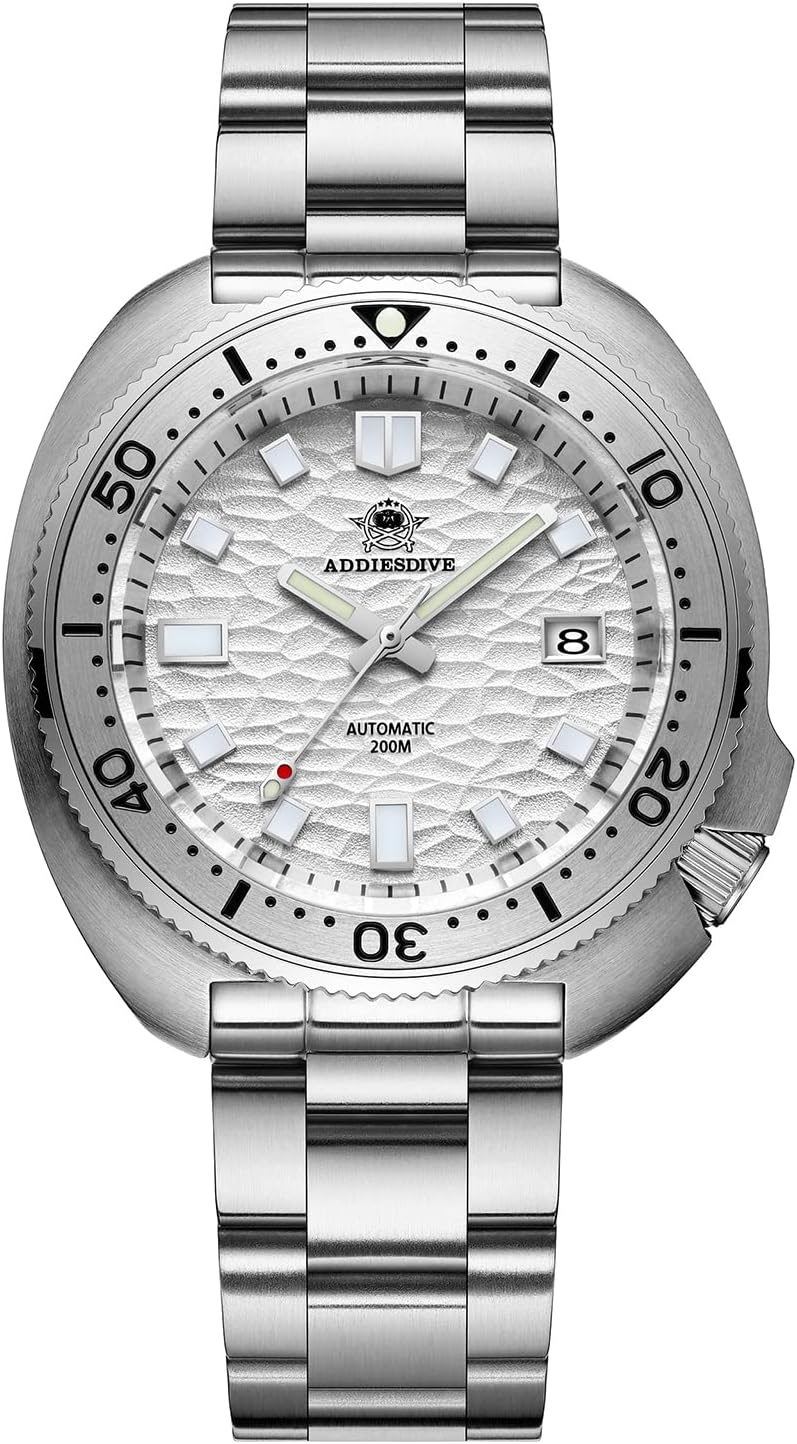 Automatic Diver 200 M Mens Watch Luminescent Mechanical NH35A Analog Stainless Steel