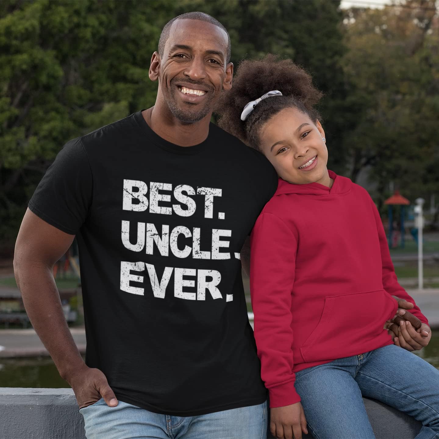 Best Dad & Uncle Ever, Funny Sarcastic Dad T-Shirt, Cute Joke Men T Shirt Tee Gifts for Daddy & Uncle - Image 3
