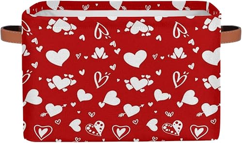 Vista 198 de Cestas de almacenamiento con asas, cubo de almacenamiento rectangular de tela rectangular plegable de juguetes para armario, estantes, lavandería, C