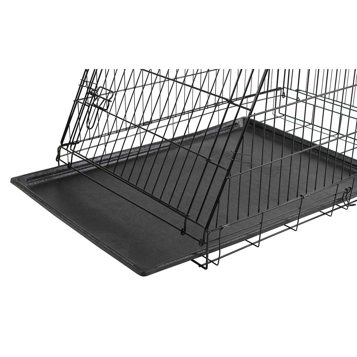 Kerbl 81367 Gittertransportbox, klappbar, 76 x 54 x 64 cm, 2 Türen, schwarz