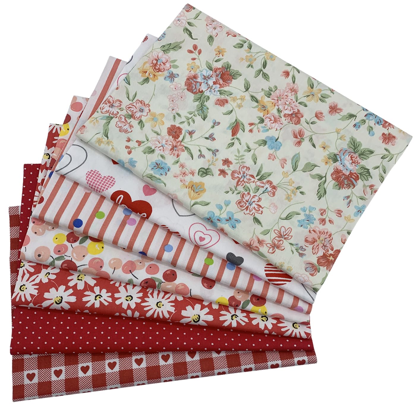 EDGEAM Stoffe zum Nähen 10 Stück 25x25 cm Patchwork Stoffe P