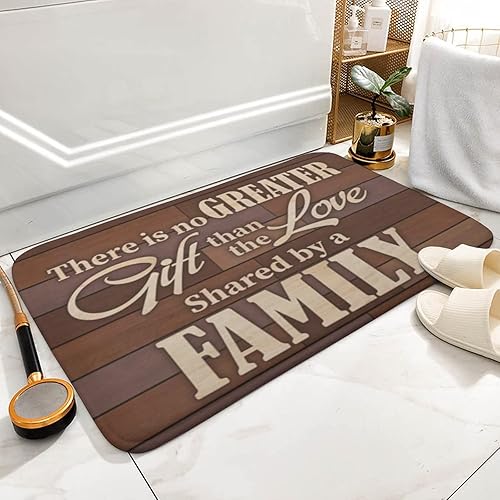 Miniatura 5 de Tapete divertido con texto en inglés "There is No Greater Gift Than The Love Shared by A Family", tapete decorativo para interiores y exteriores,