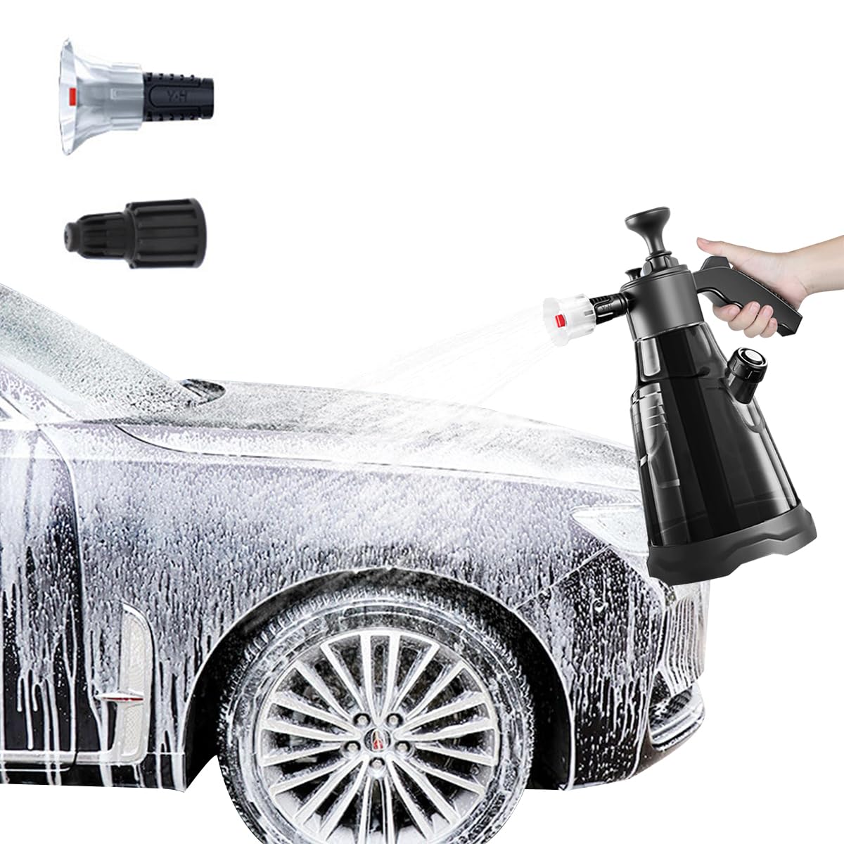 STHIRA® 2.3L High Pressure Foam Sprayer for Car Washing & Gardening Pressurized Handheld Car Foam Sprayer with Interchangeable Nozzles, Button Control, Portable & Ergonomic Design for Easy Cleaning (B0DCBNNHS2) Amazon Price History, Amazon Price Tracker
