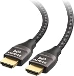 Cable Matters Premium Braided 48Gbps Ultra HD 8K HDMI Cable 6.6 ft / 2m with 8K @120Hz, 4K @240Hz and HDR Support for PS5, Xbox Series X/S, RTX3080 / 3090, RX 6800/6900, Apple TV and More in Black