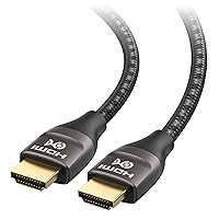 Vista 1 de Cable Matters Cable HDMI ultra HD 8K trenzado prémium de 48 Gbps de 6.6 pies / 6.6 ft con 8K @60Hz, 4K @240Hz y soporte HDR para PS5, Xbox Series
