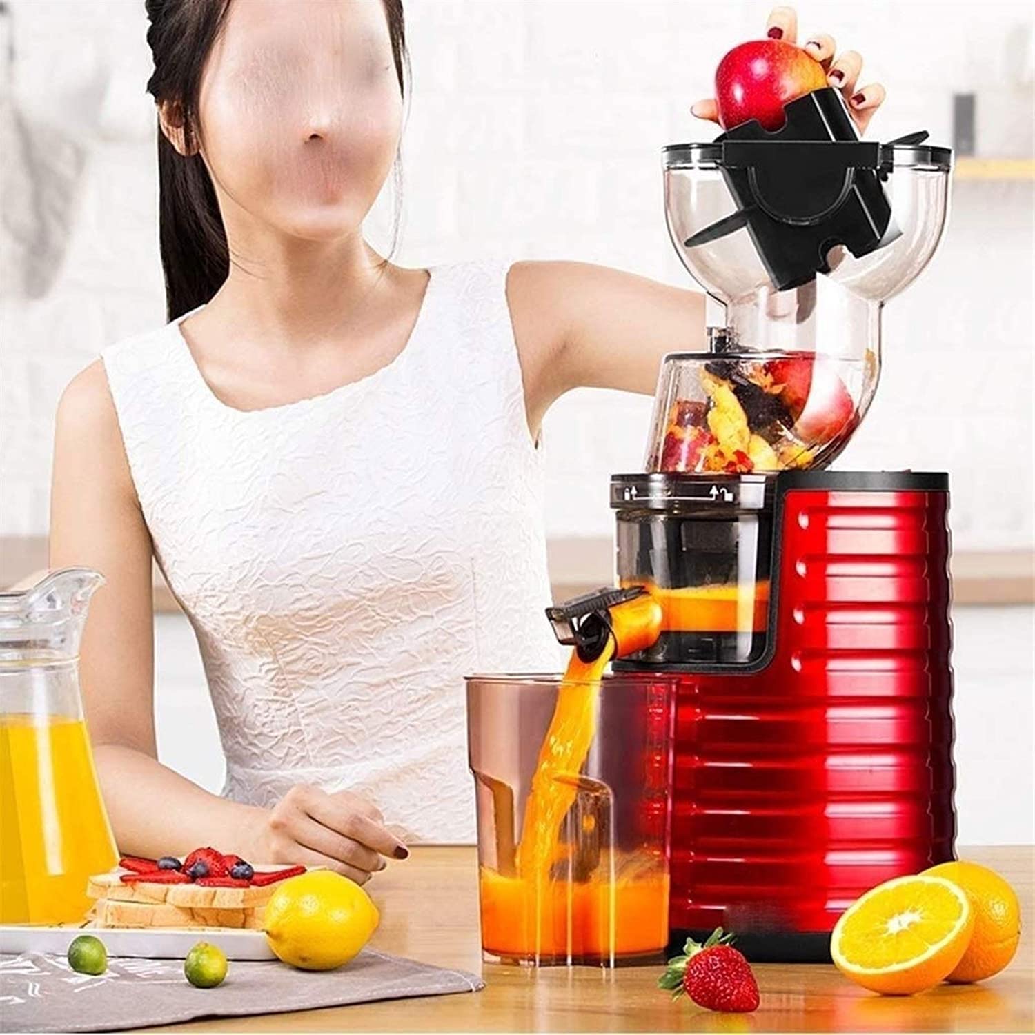 Macchine per spremitura, spremitura centrifuga da 250 W con Grande Bocca di Alimentazione da 3'', antigoccia, Filtro in Acciaio Inox, Facile da Pulire, Spazzola Inclusa, Piccolo Regalo