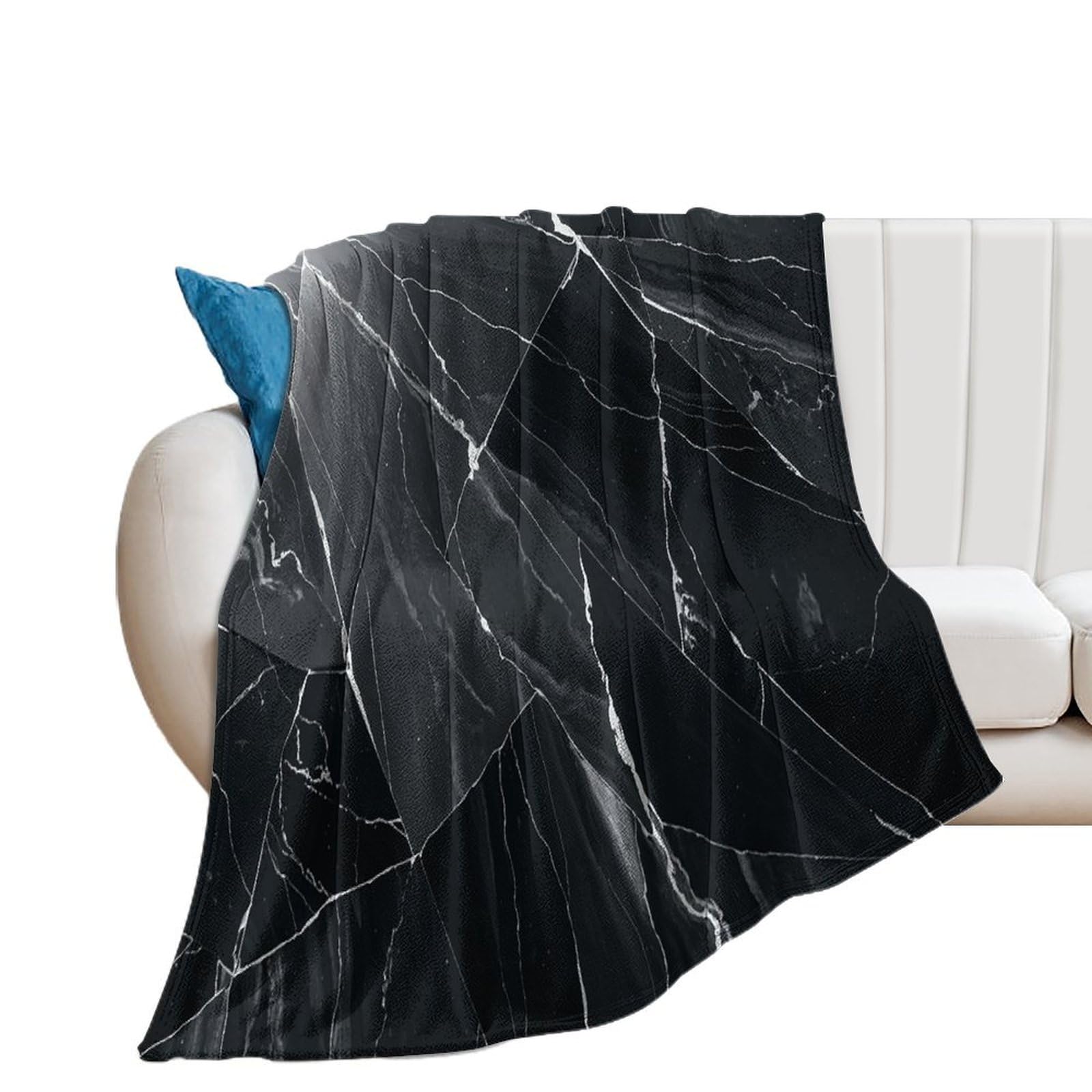 Couverture flanelle lit haut de gamme marbre raffiné