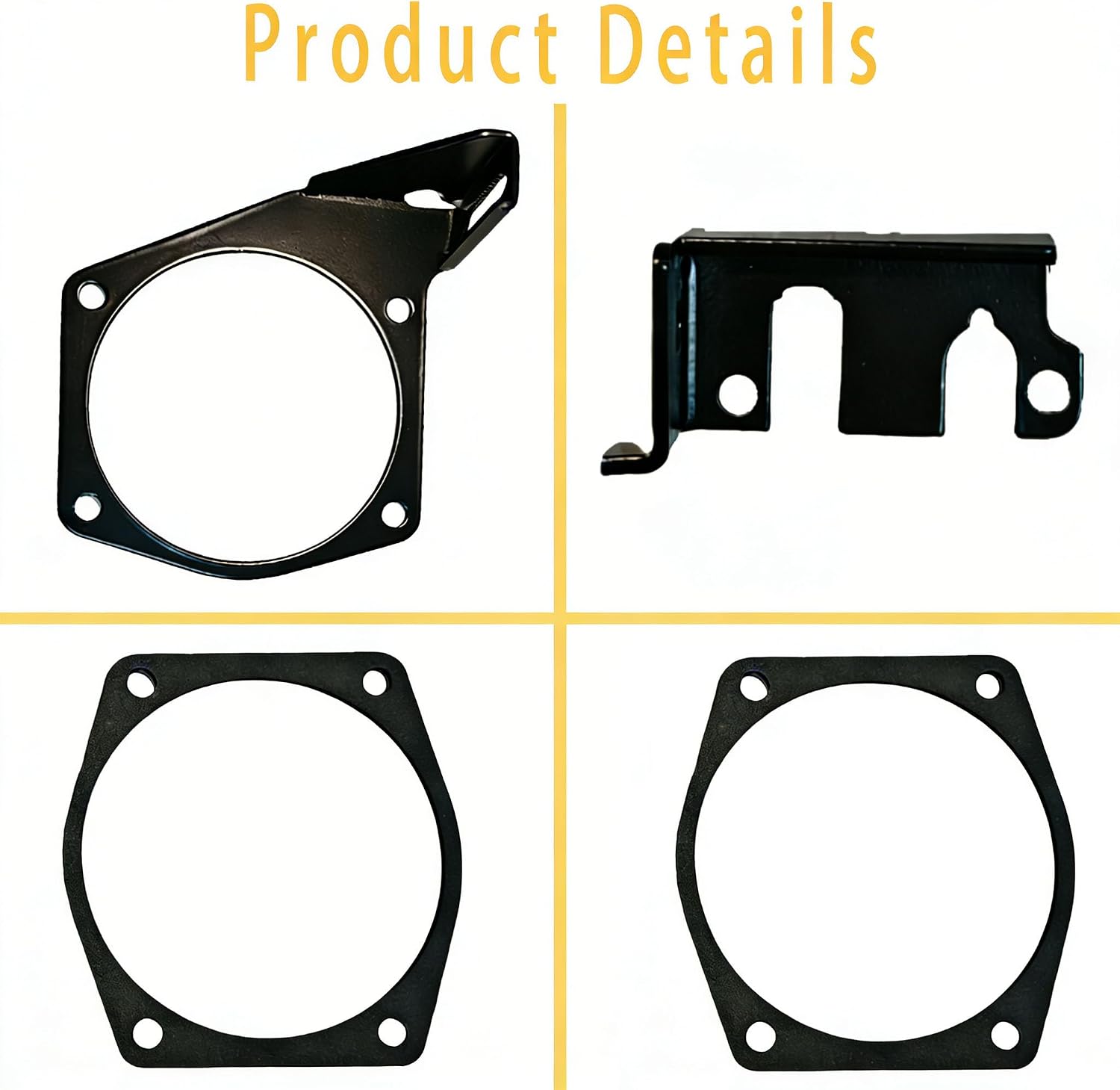92-102mm 4-Bolt Throttle Cable Bracket Kit with Gaskets, Replaces 81012 81042 81001 for LS LSX Intake Manifold 81043 81044 81002 81003 81007